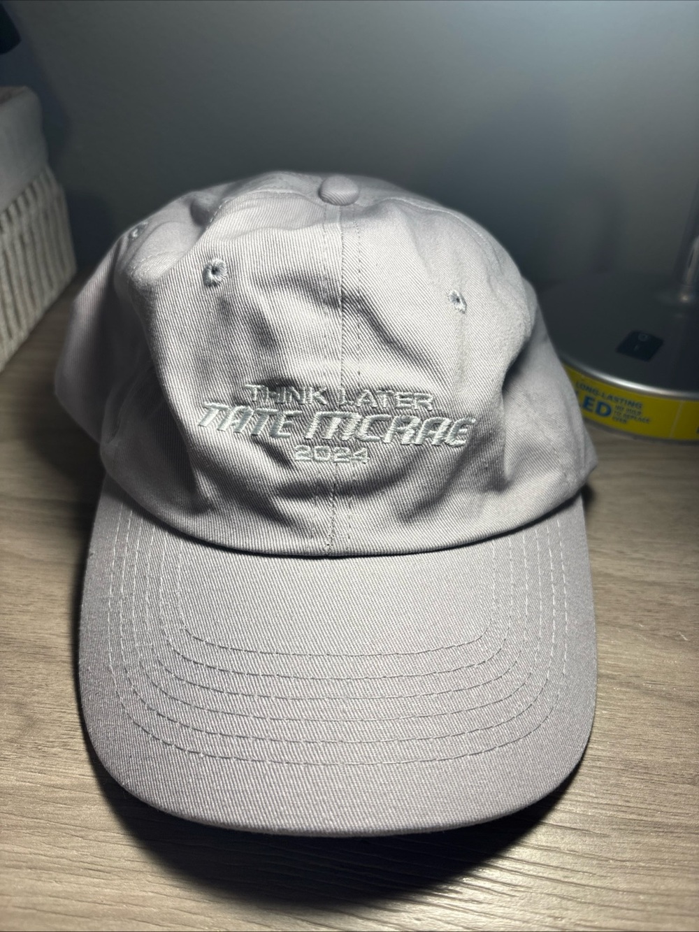 Think Later The Metcare 2021 Embroidered Baseball Cap - Light Gray